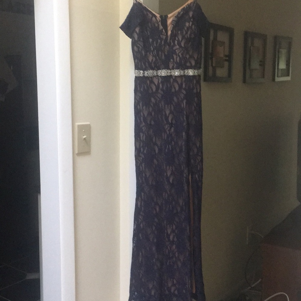 Navey lace gown
